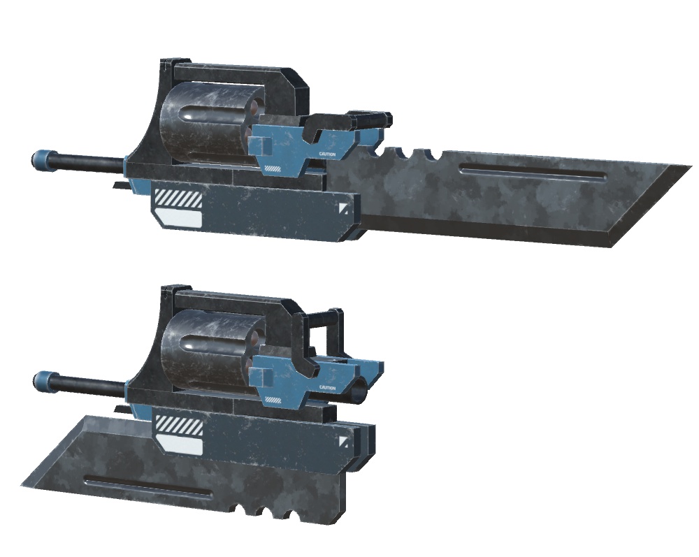 [3Dモデル]大型可変銃剣[VRChat想定]
