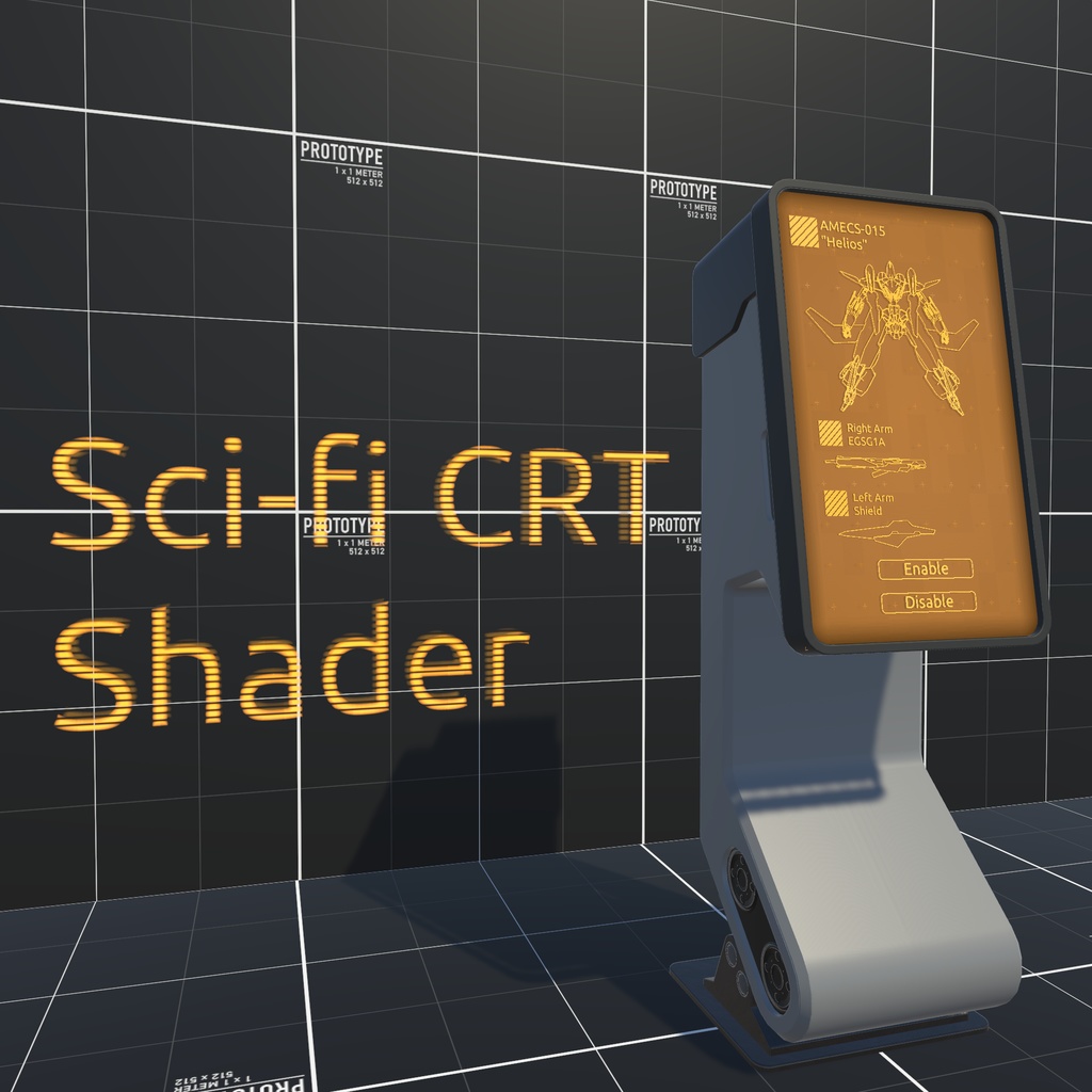 [Unity用shader]Sci-fi CRT Shader + Console
