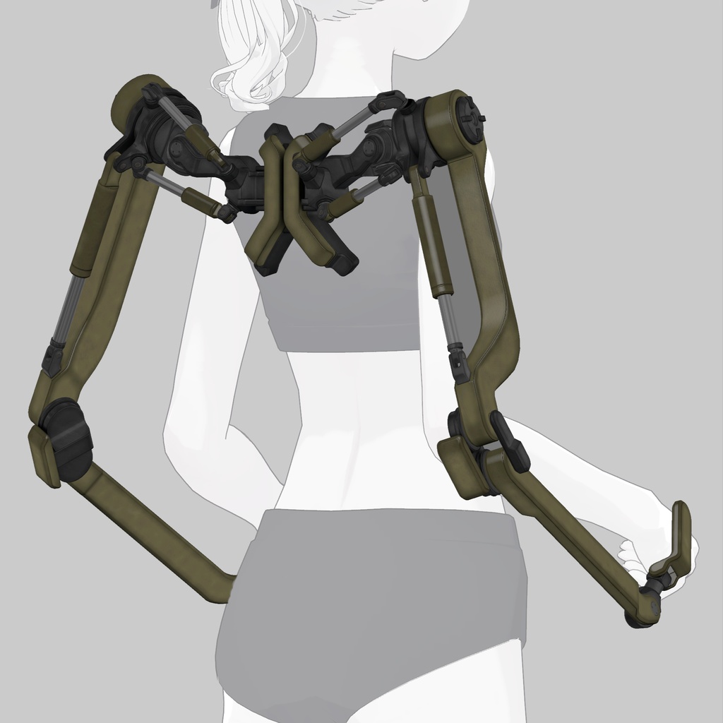 [3Dモデル]上躯強化外骨格[VRChat想定]