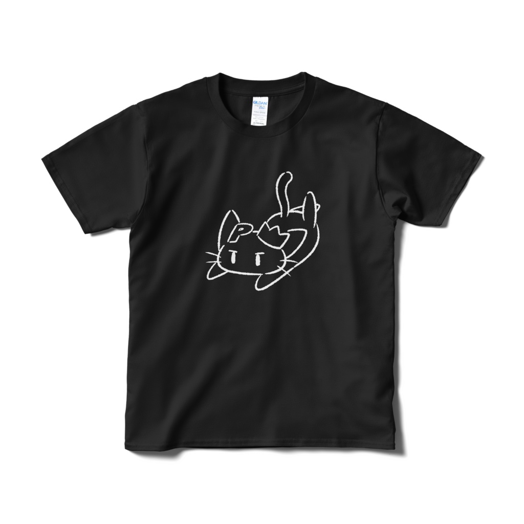 ぱる猫Tシャツ(黒) - ごろごろ -