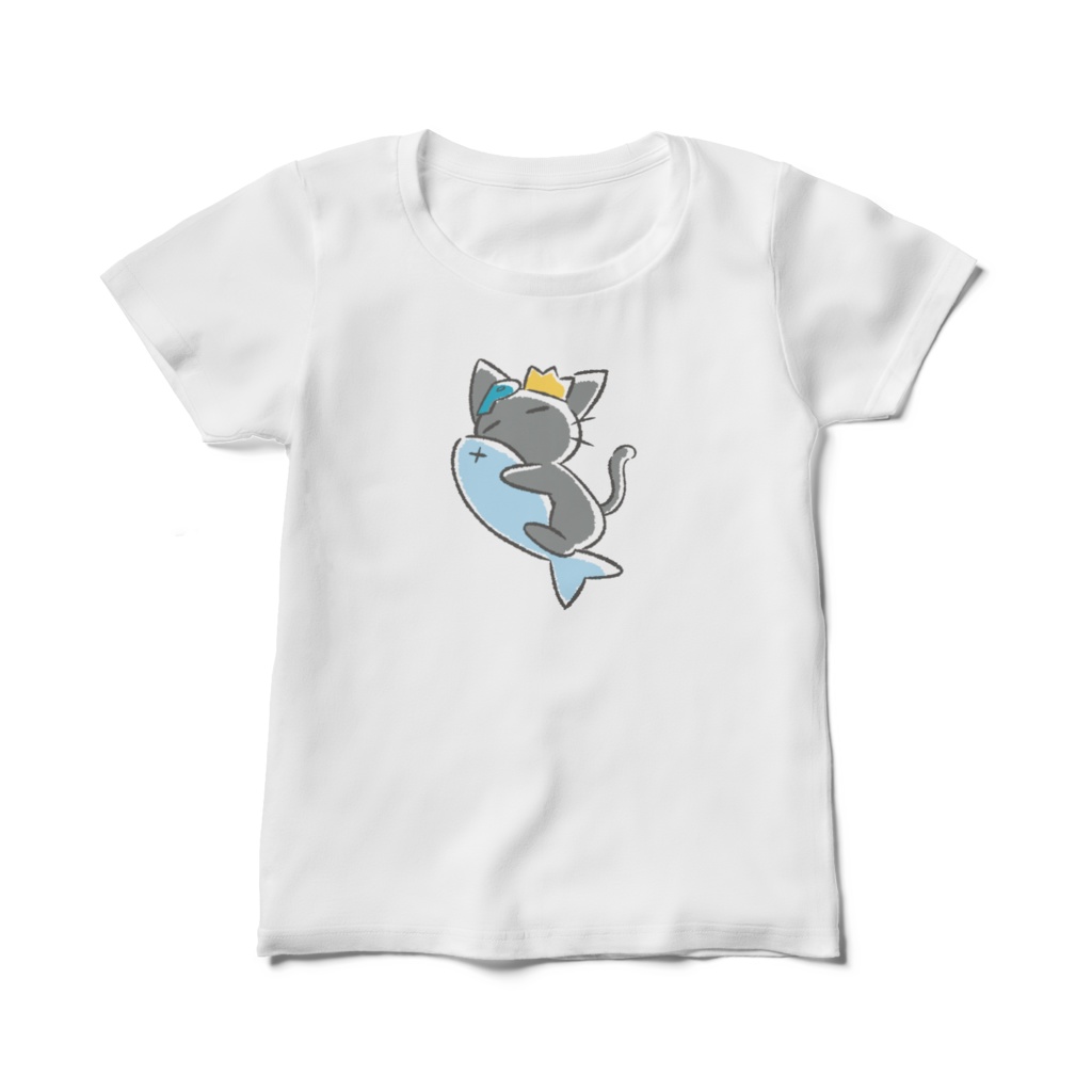 ぱる猫Tシャツ(白・レディース) - ねむねむ -