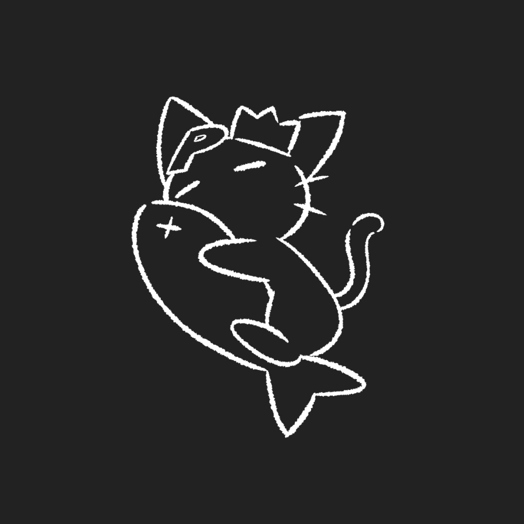 ぱる猫Tシャツ(黒) - ねむねむ -