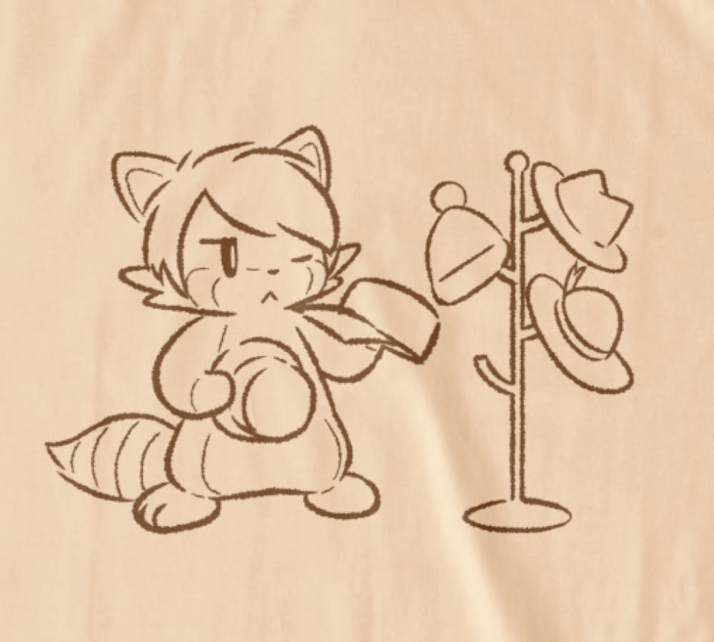 buroグマTシャツ(ナチュラル)