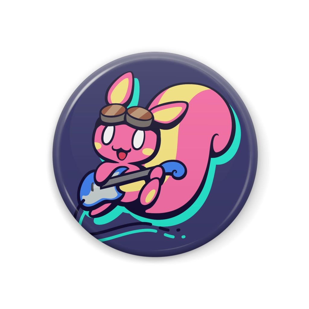 ロックの日イラスト 缶バッジ