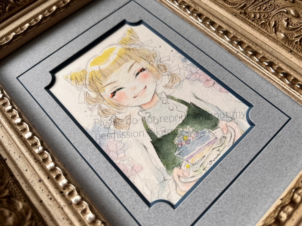 ATC原画(あお展/小さいcolors)