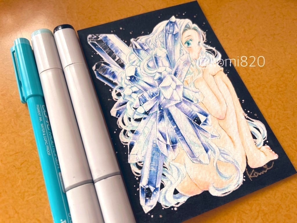 ポストカードサイズ原画「pure」