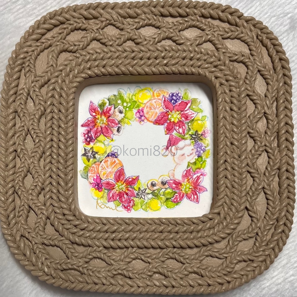 冬のミニ原画-デコレーションフレーム-