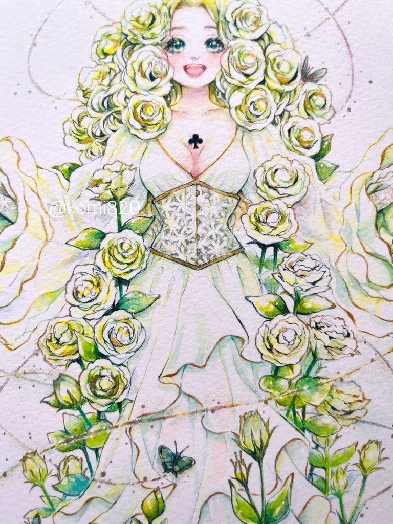 A4パネル原画-with the card ♣︎A-