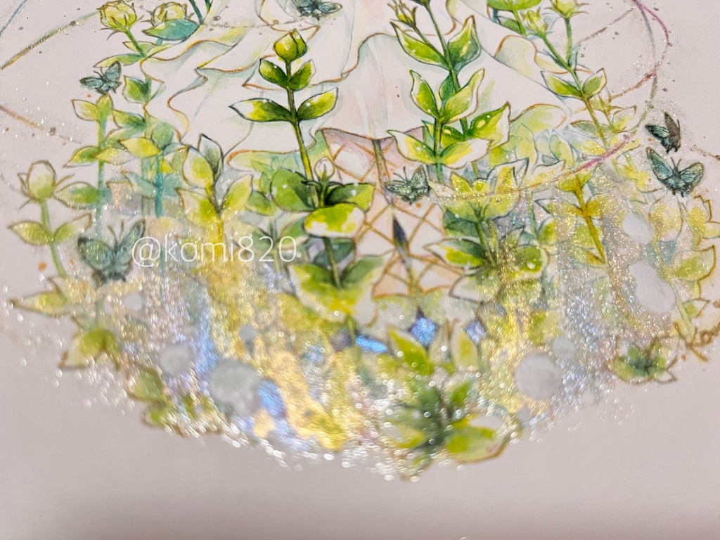 A4パネル原画-with the card ♣︎A-