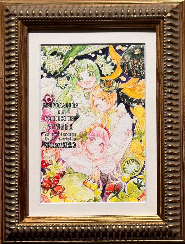 🌟new🌟フレームレス原画「triCOLORs-opt-」