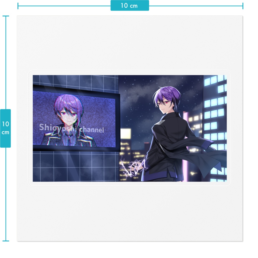 ステッカーシオヨシ 1000人記念