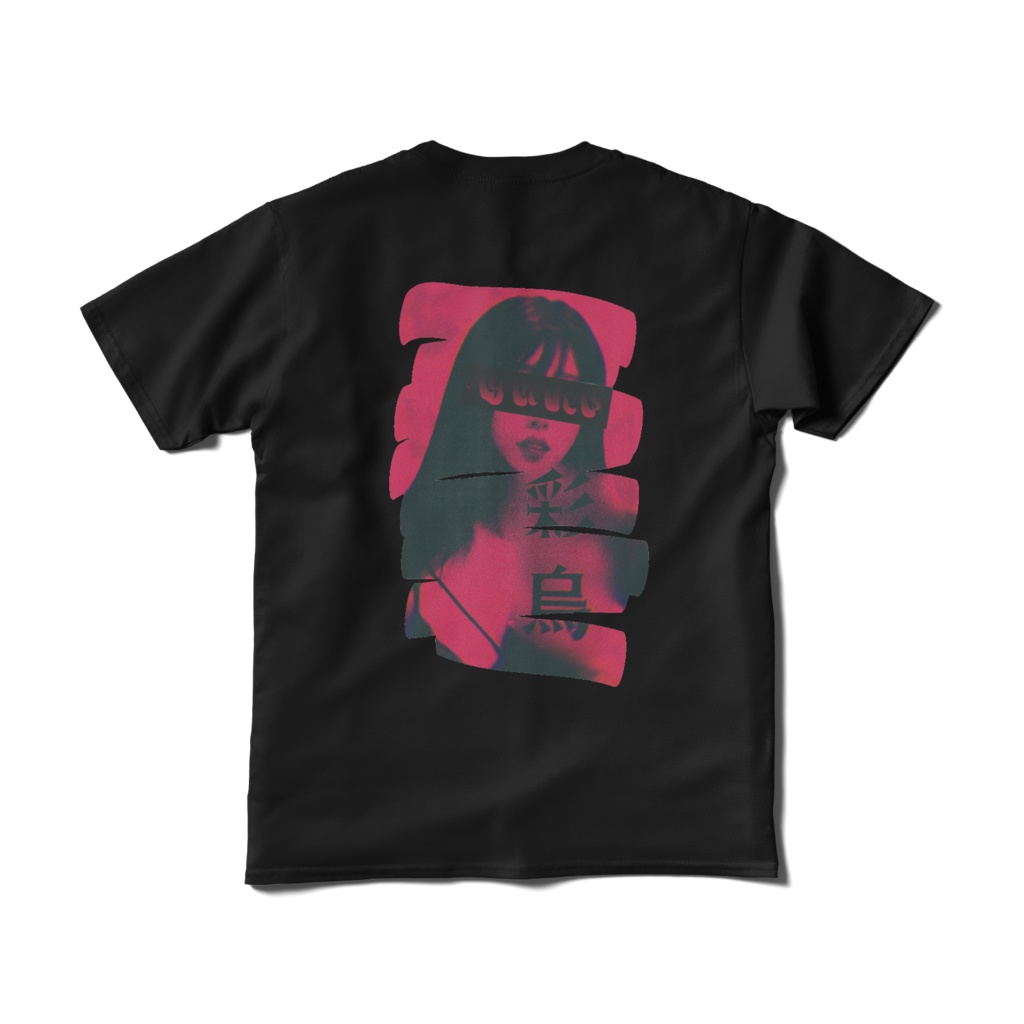 バックプリントTシャツ 赤