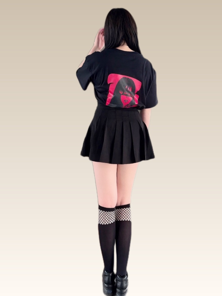 バックプリントTシャツ　赤