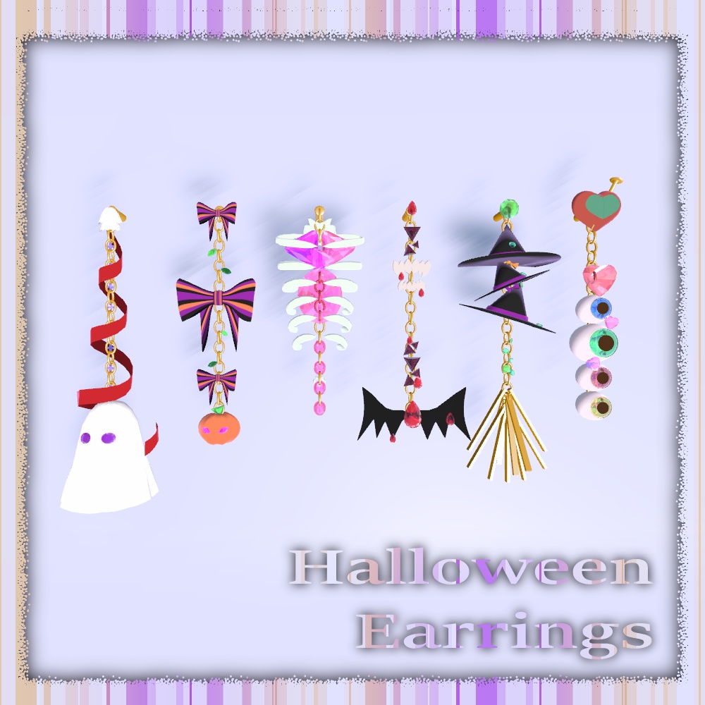 Halloween earring set【３Ｄモデル】