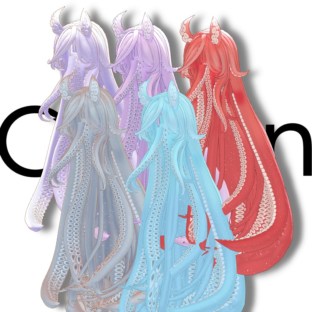 🐙TentacleHair_Remake🐙【12アバター対応】