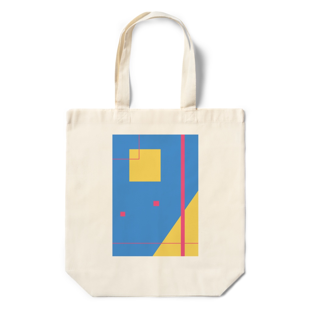 幾何学的な絵のエコバッグ