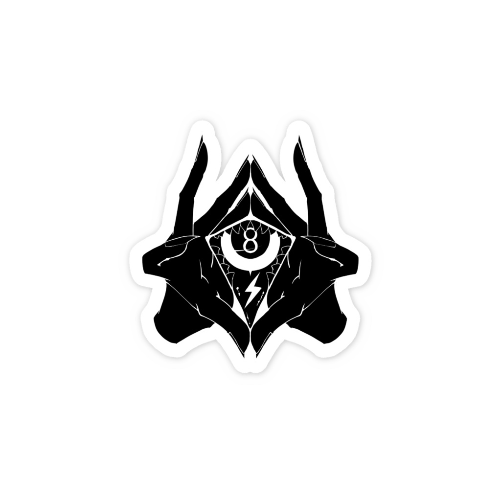 【ステッカー】概念ロゴ(モノクロver.)