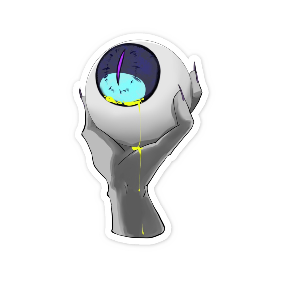 【ステッカー】おめんたま(涙ver.)