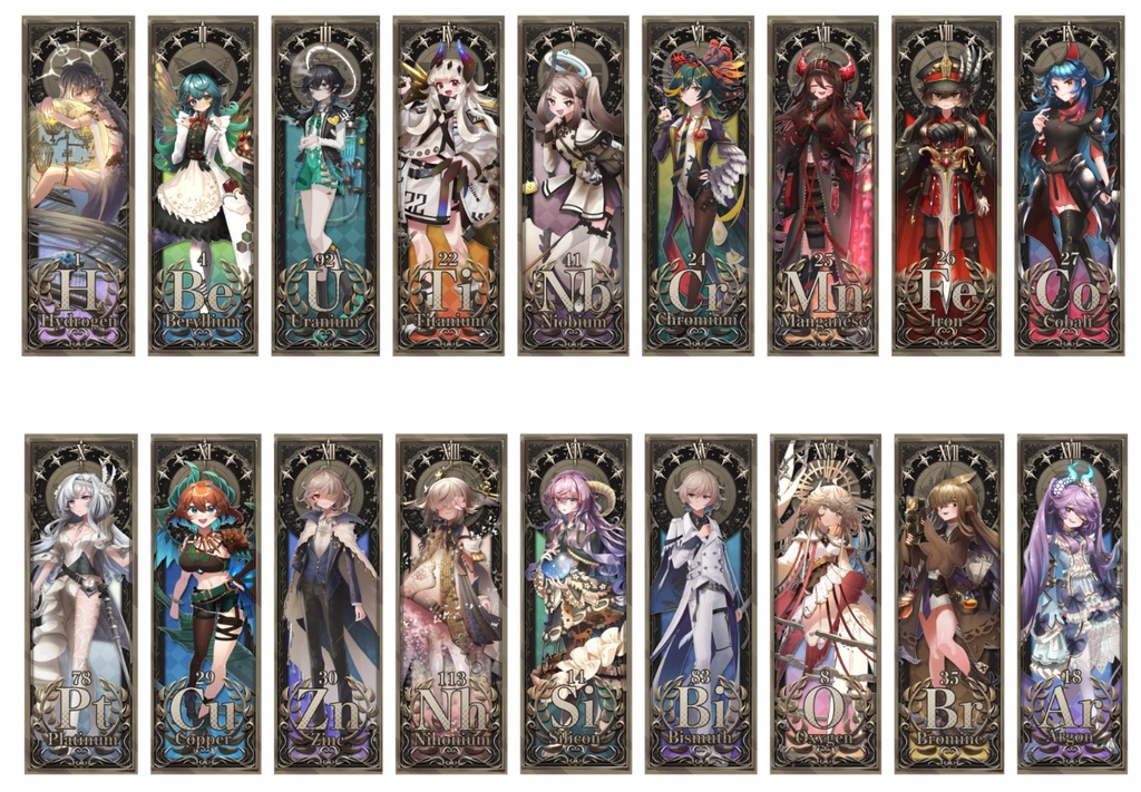 元素楽章タロットカード風アクリルキーホルダー