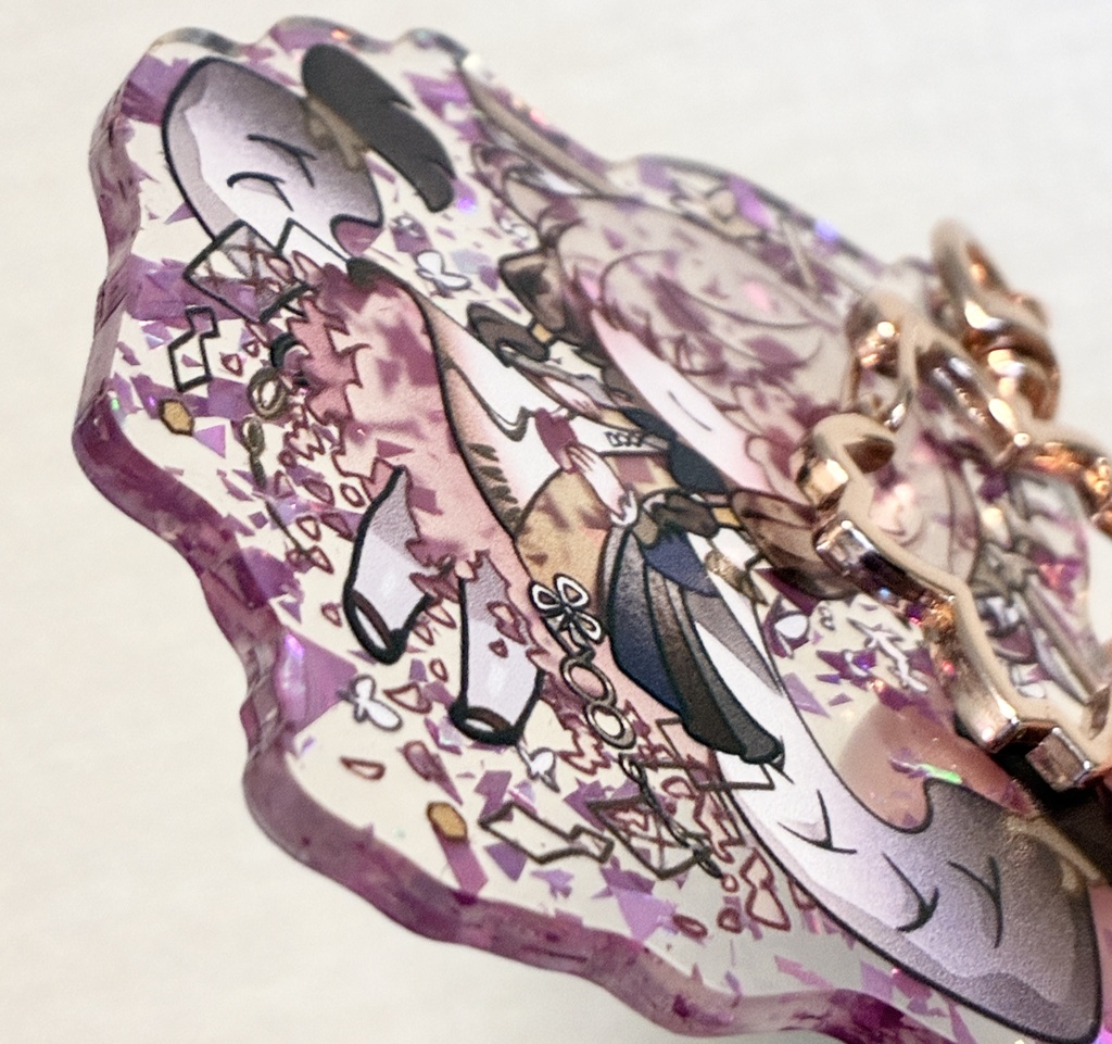 ちびニホニウム🌸メタルチップ入りキラキラアクキー