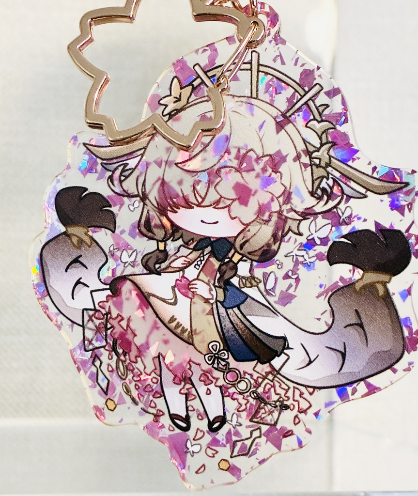 ちびニホニウム🌸メタルチップ入りキラキラアクキー