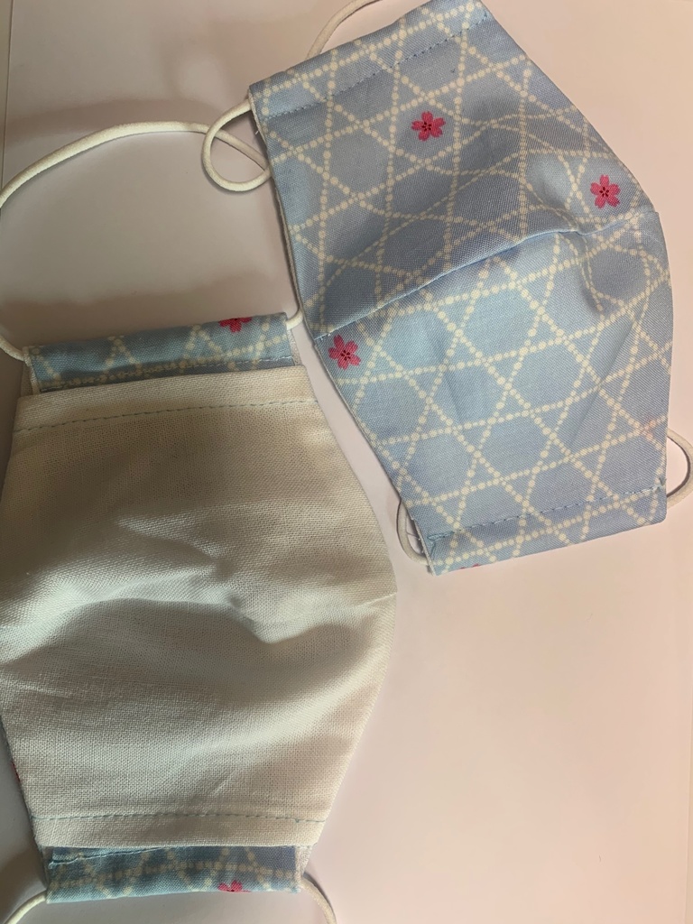 男性用手作りマスクとナースなクリアファイル【送料込み】