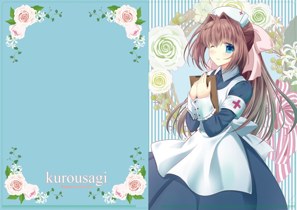 男性用手作りマスクとナースなクリアファイル【送料込み】