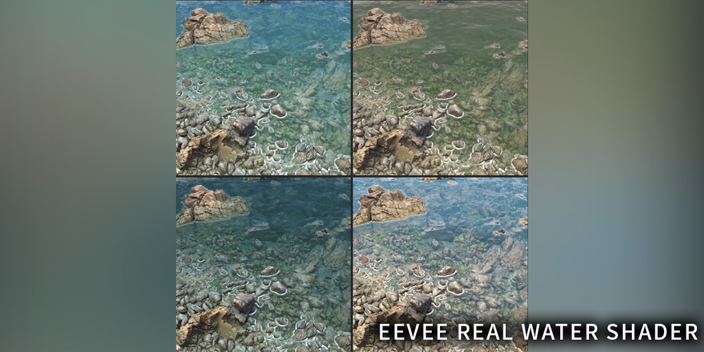 RealWater1.1 Blender 水シェーダーアドオン Blender addon / shader / material