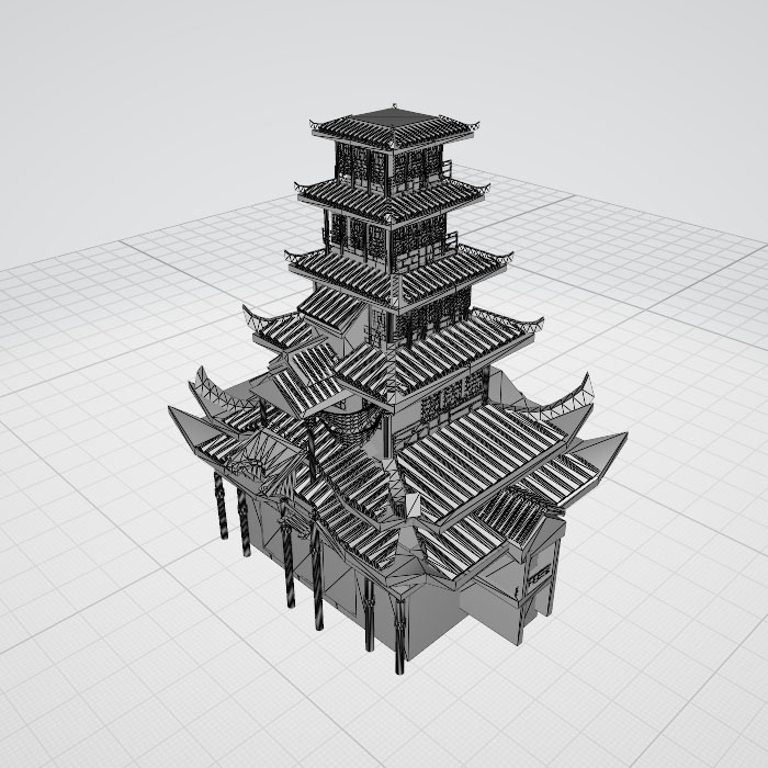 3d  料亭　城　屋敷