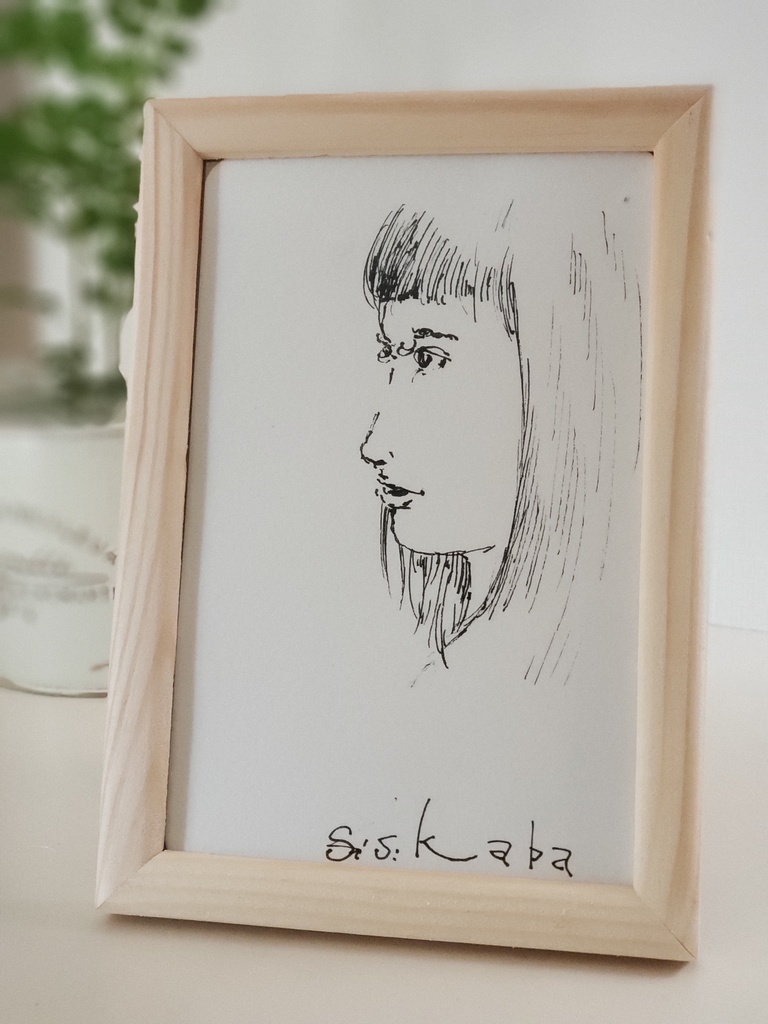 オリジナルペン画 女の子の横顔 Studiosisikaba Booth