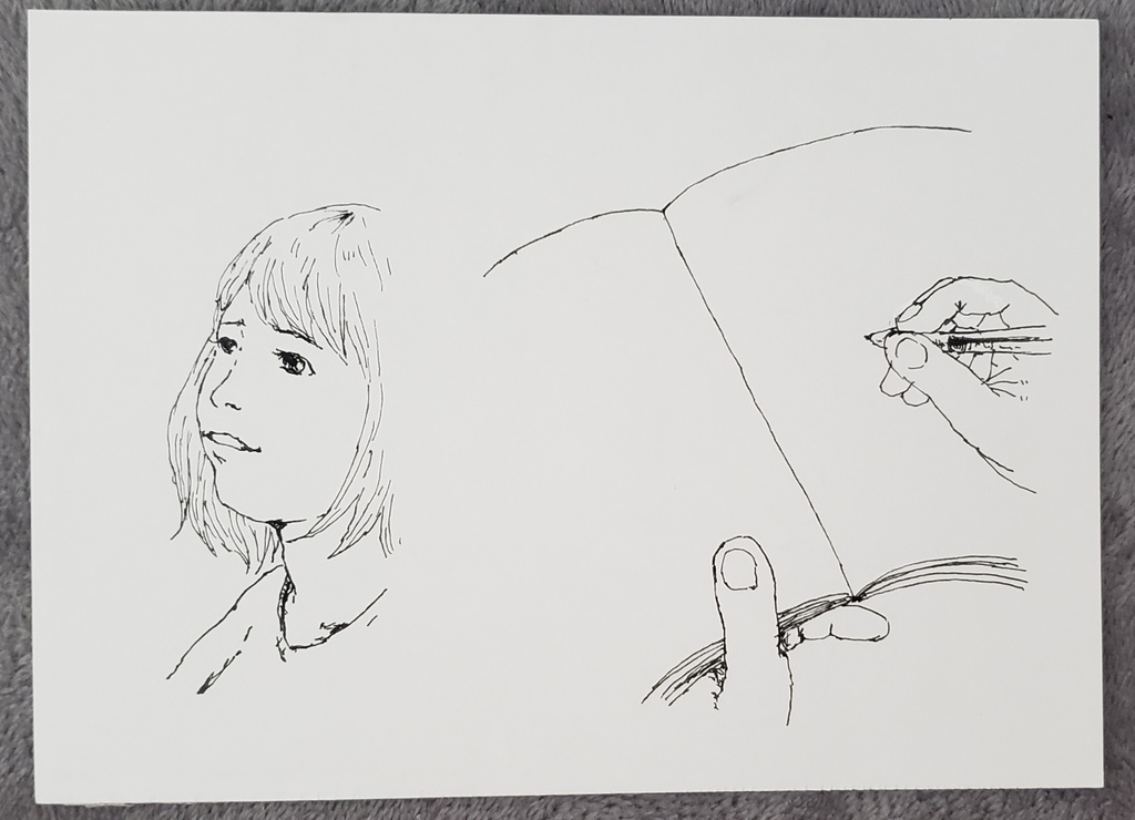 女の子とノート