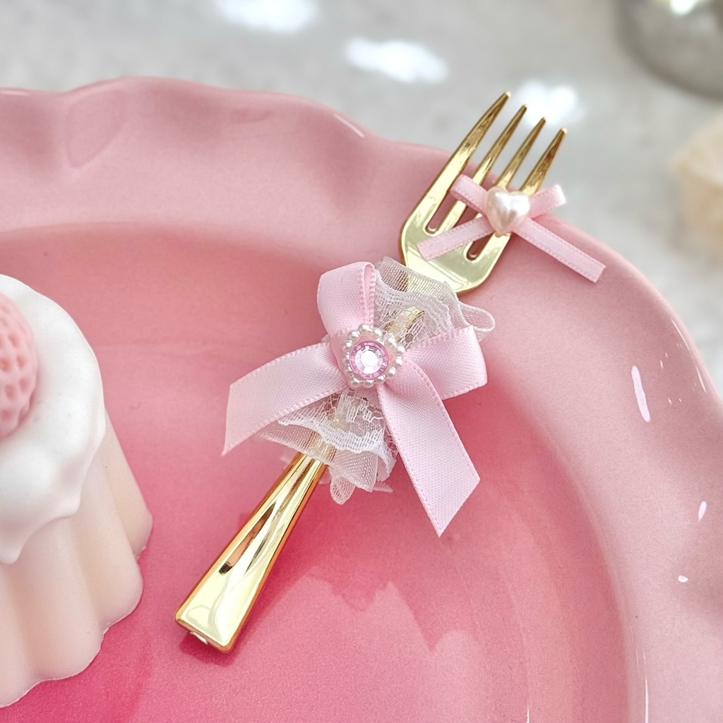 ぬい服 16cm 12cm 10cm ぬいぐるみ服 フォーク ピンク おすわり