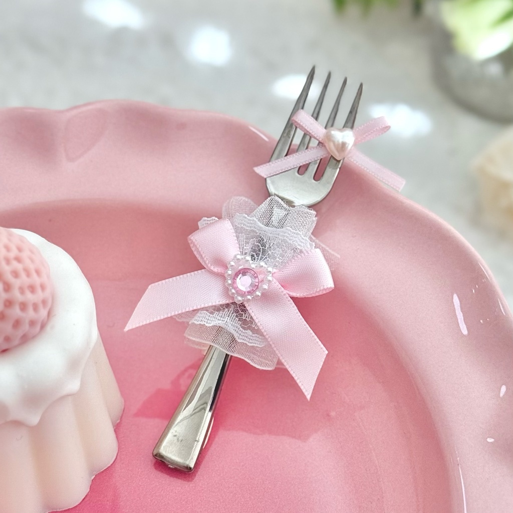 ぬい服 16cm 12cm 10cm ぬいぐるみ服 フォーク ピンク おすわり