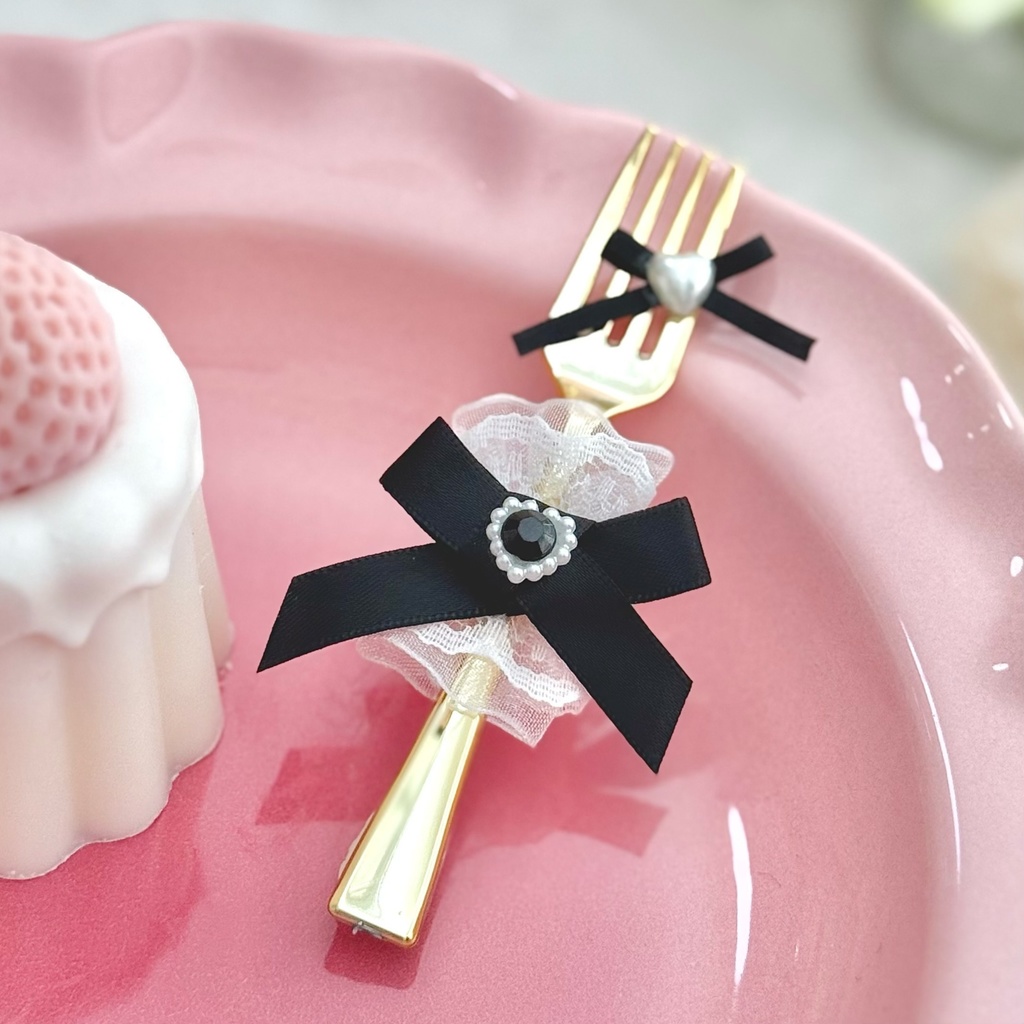 ぬい服 16cm 12cm 10cm ぬいぐるみ服 フォーク 黒 ブラック おすわり