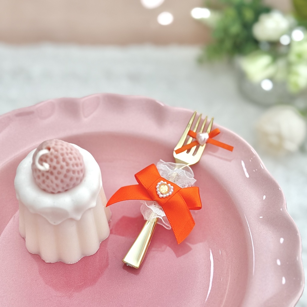 ぬい服 16cm 12cm 10cm ぬいぐるみ服 フォーク オレンジ おすわり 小物