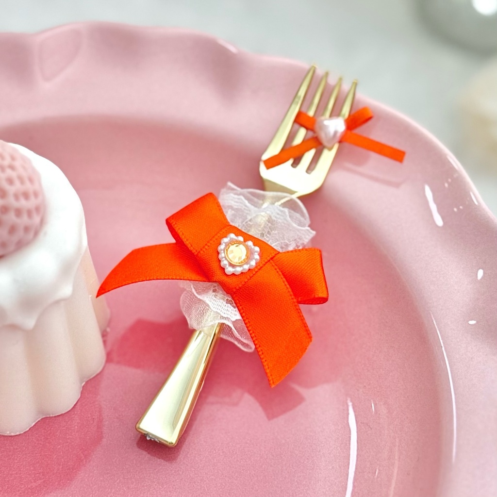 ぬい服 16cm 12cm 10cm ぬいぐるみ服 フォーク オレンジ おすわり 小物