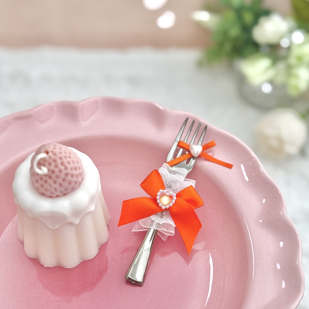 ぬい服 16cm 12cm 10cm ぬいぐるみ服 フォーク オレンジ おすわり 小物