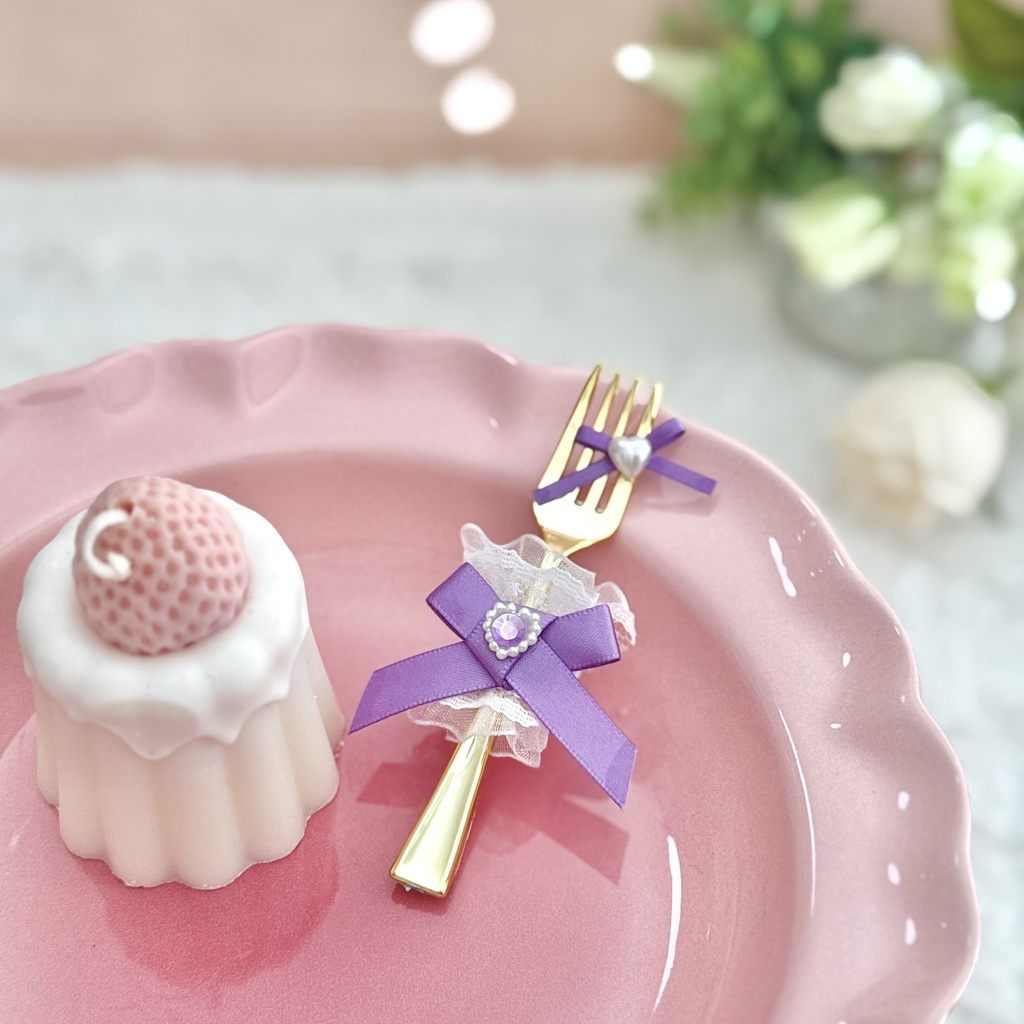 ♡ もぐもぐ フォーク ♡ ゴールド ラベンダー 紫 白レース ぬい服 アイテム 装飾 16cm 15cm 12cm 11cm 10cm ぬいぐるみ服 おすわり 帽子 ボンネット