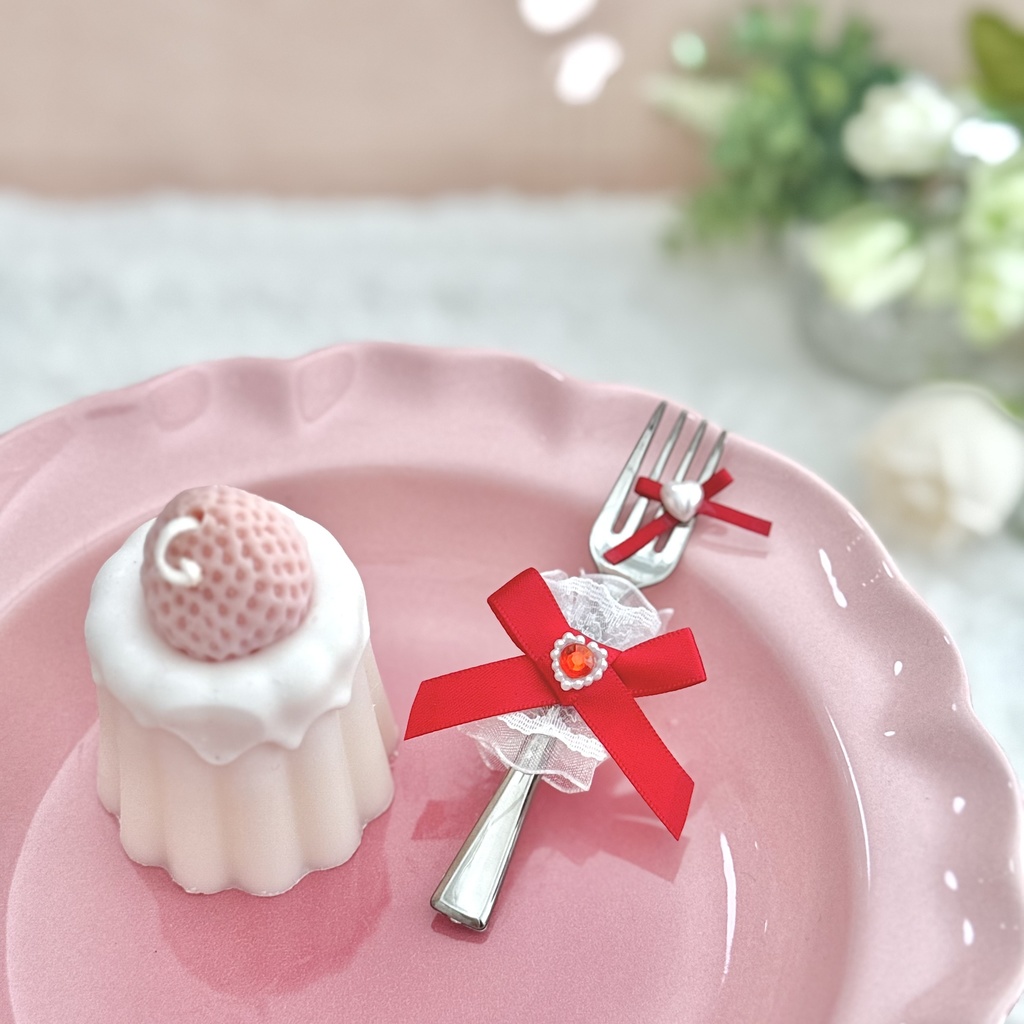 ♡ もぐもぐ フォーク ♡ シルバー レッド 赤 白レース ぬい服 アイテム 装飾 16cm 15cm 12cm 11cm 10cm ぬいぐるみ服 おすわり 帽子 ボンネット