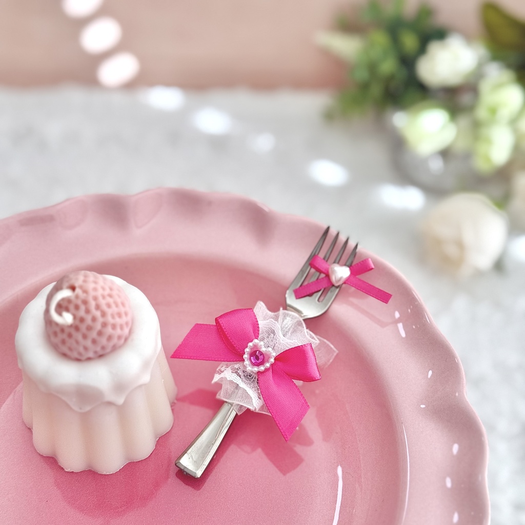 ♡ もぐもぐ フォーク ♡ シルバー ショッキングピンク 白レース ぬい服 アイテム 装飾 16cm 15cm 12cm 11cm 10cm ぬいぐるみ服 おすわり 帽子 ボンネット