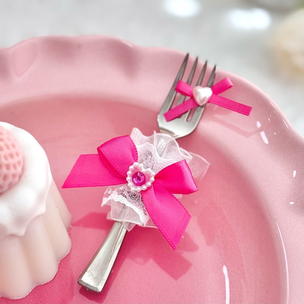 ♡ もぐもぐ フォーク ♡ シルバー ショッキングピンク 白レース ぬい服 アイテム 装飾 16cm 15cm 12cm 11cm 10cm ぬいぐるみ服 おすわり 帽子 ボンネット