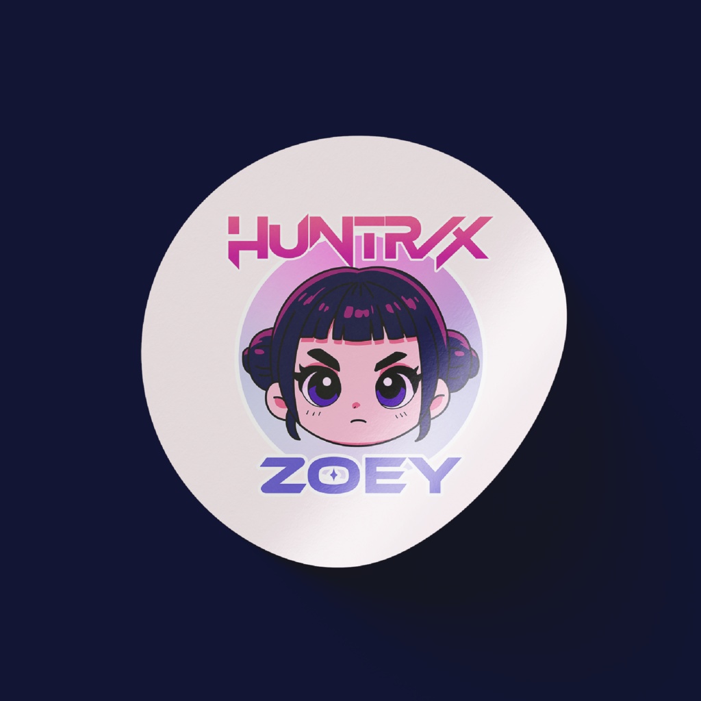 K-Pop Demon Hunters Fanart Sticker Bundle | Vector Art | Headshot Chibi Style