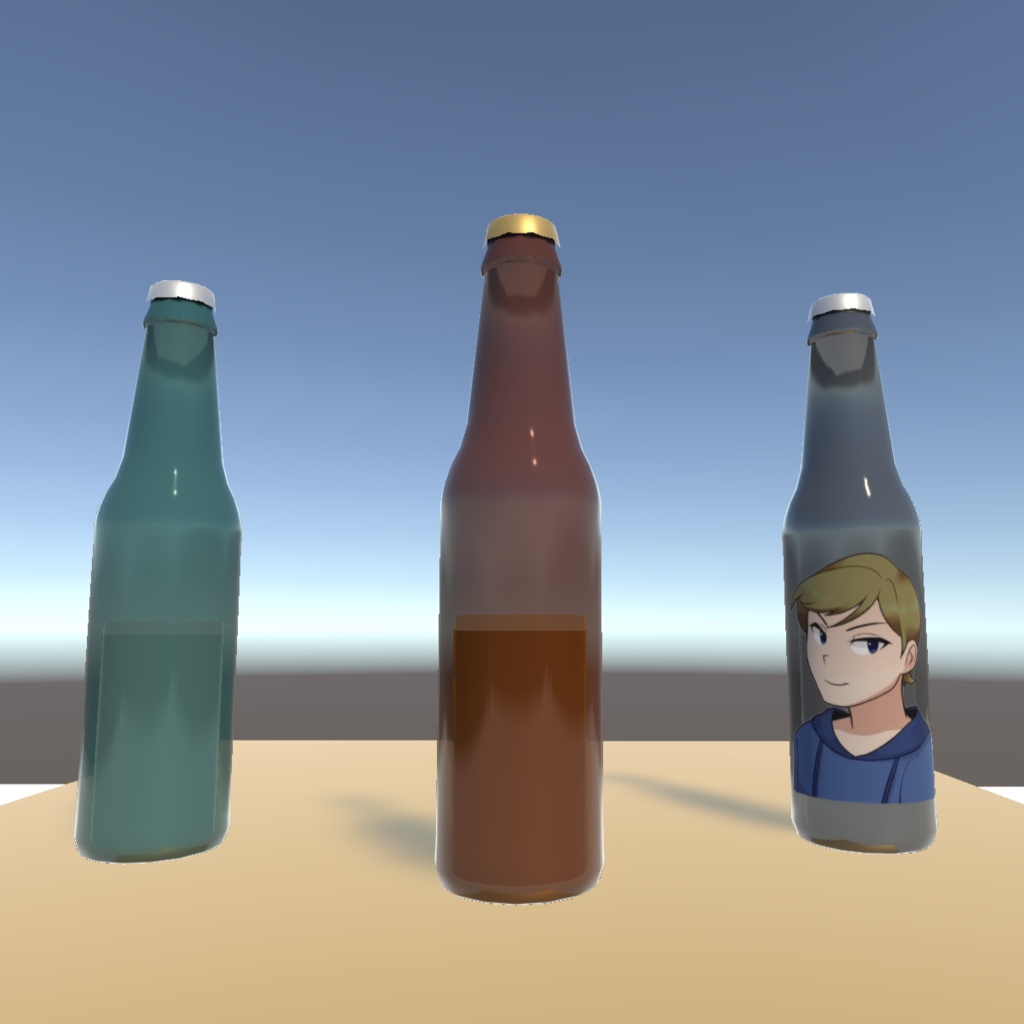 Bottles with Liquid (VRChat Prefab)