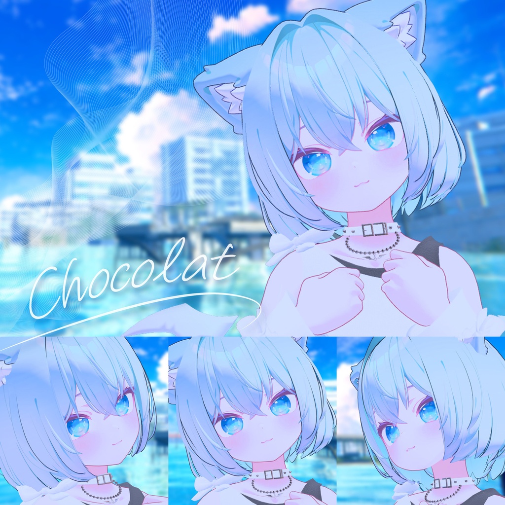 春夏秋冬アイテクスチャ「夏を想う」2【複数アバター対応】