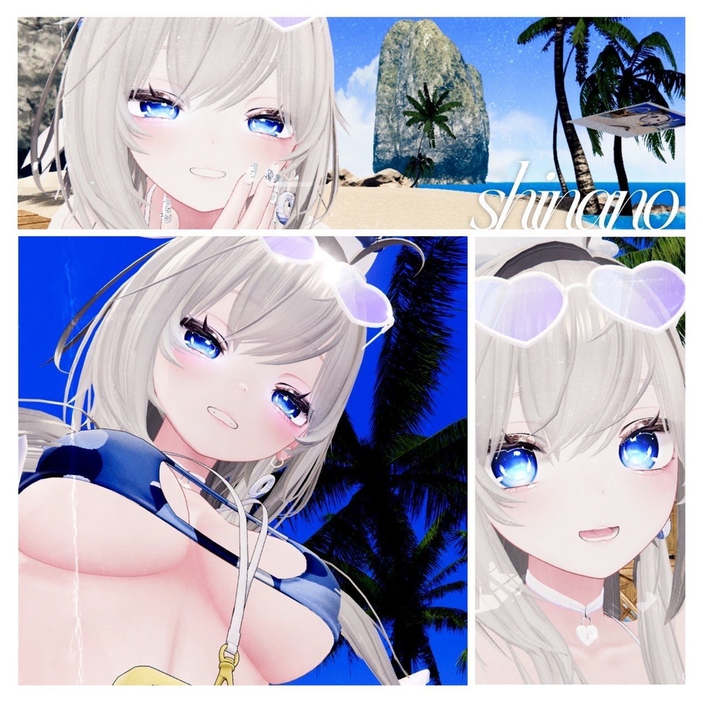 春夏秋冬アイテクスチャ「夏を想う」3【複数アバター対応】