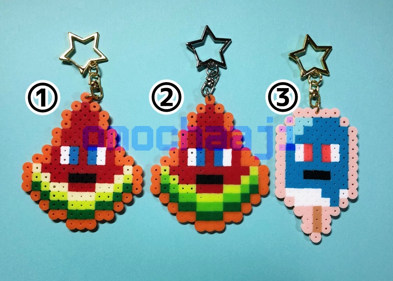 食べ物系キーホルダー(スイカ・アイス)