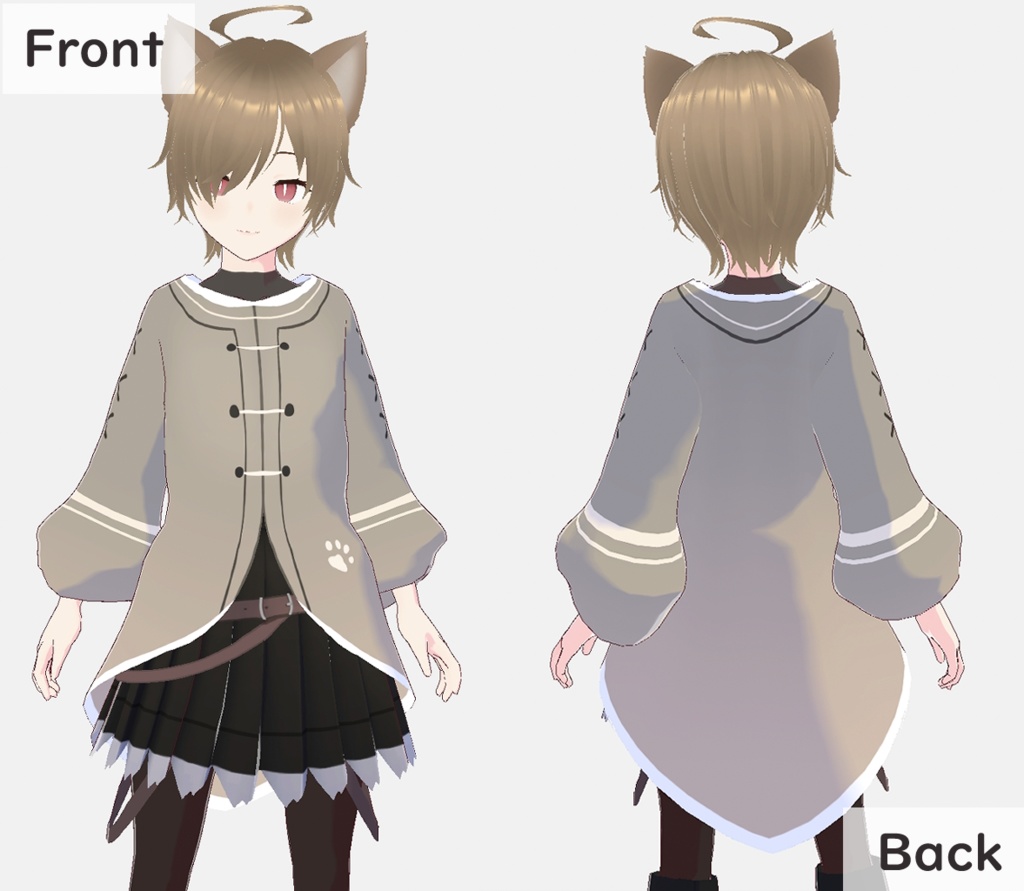 【無料版あり】VRoid向け衣装『旅人の服』