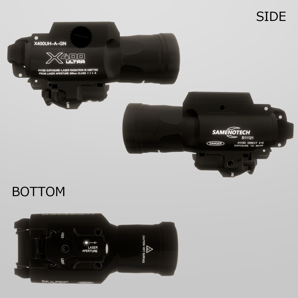 【VRChat向け】Weapon Light + Laser