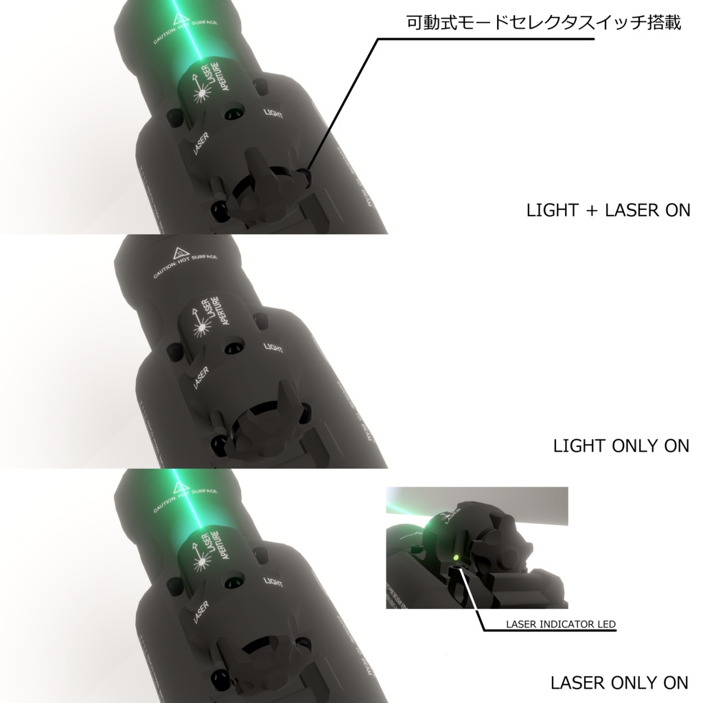 【VRChat向け】Weapon Light + Laser