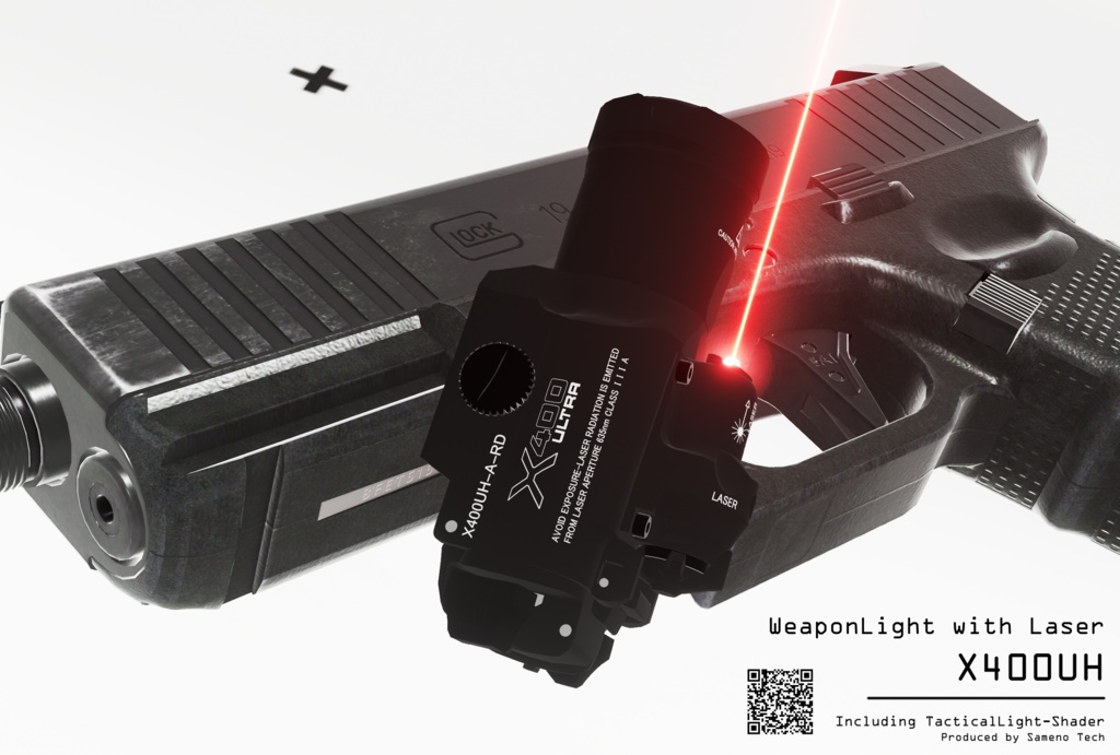 【VRChat向け】Weapon Light + Laser